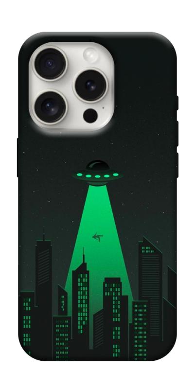 Чехол itsPrint Green ufo для Apple iPhone 16 Pro (6.3"), космос, купить оптом с доставкой