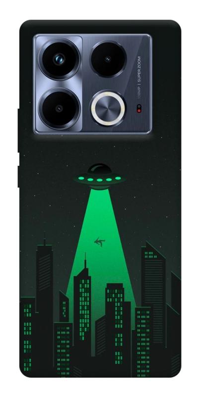 Чехол itsPrint Green ufo для Infinix Note 40 4G, космос, купить оптом с доставкой