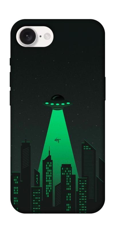 Чехол itsPrint Green ufo для Apple iPhone 16e (6.1"), космос, купить оптом с доставкой