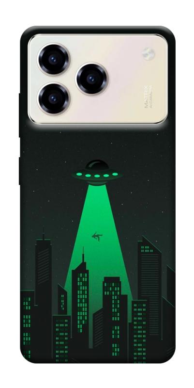 Чехол itsPrint Green ufo для ZTE Blade A76, космос, купить оптом с доставкой