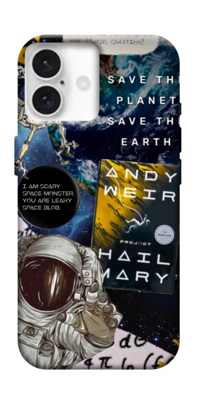 Чехол itsPrint Hail mary collage для Apple iPhone 16 (6.1"), космос, купить оптом с доставкой