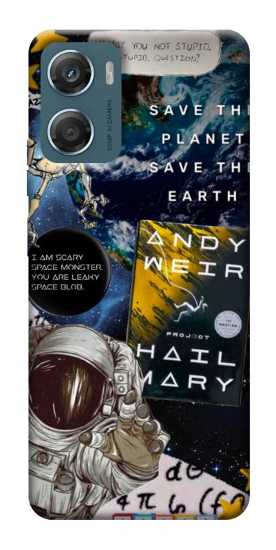 Чехол itsPrint Hail mary collage для Motorola Moto G06, космос, купить оптом с доставкой