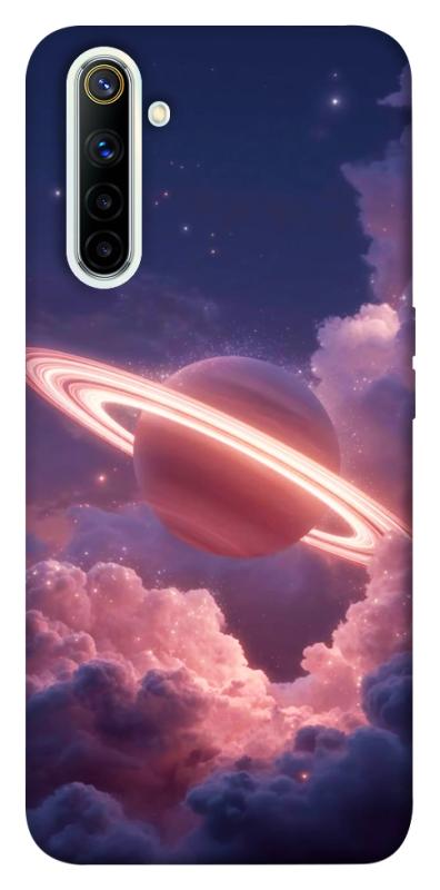 Чехол itsPrint Pink Saturn для Realme 6, космос, купить оптом с доставкой