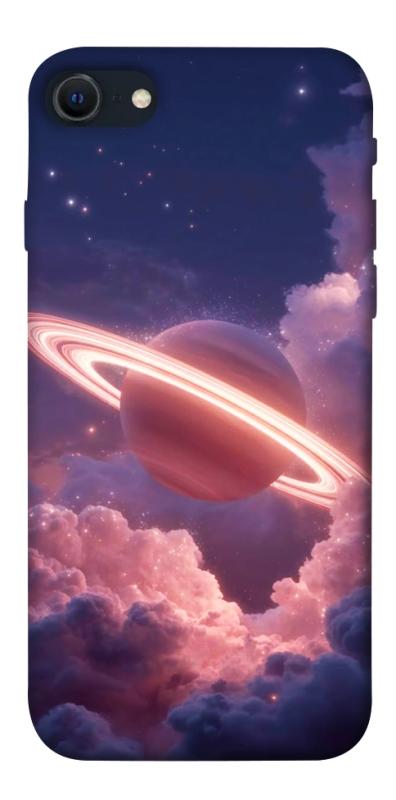 Чехол itsPrint Pink Saturn для Apple iPhone SE (2020), космос, купить оптом с доставкой