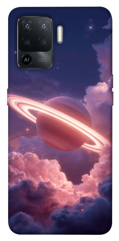 Чехол itsPrint Pink Saturn для Oppo Reno 5 Lite, космос, купить оптом с доставкой