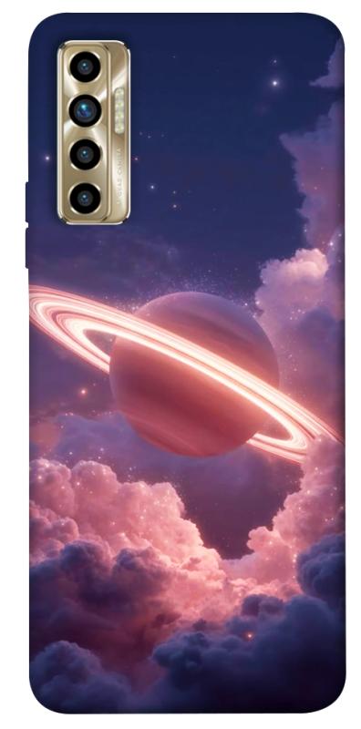 Чехол itsPrint Pink Saturn для TECNO Camon 17P, космос, купить оптом с доставкой