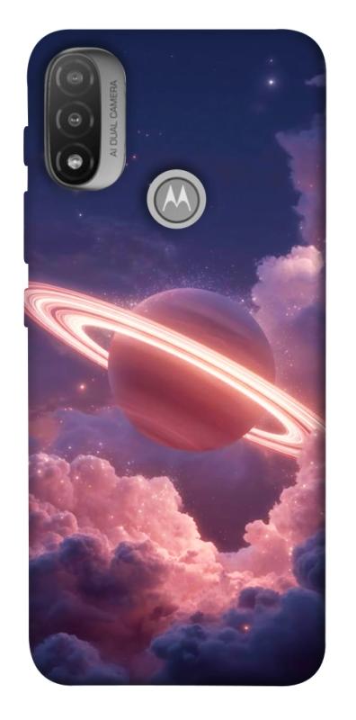 Чехол itsPrint Pink Saturn для Motorola Moto E20, космос, купить оптом с доставкой