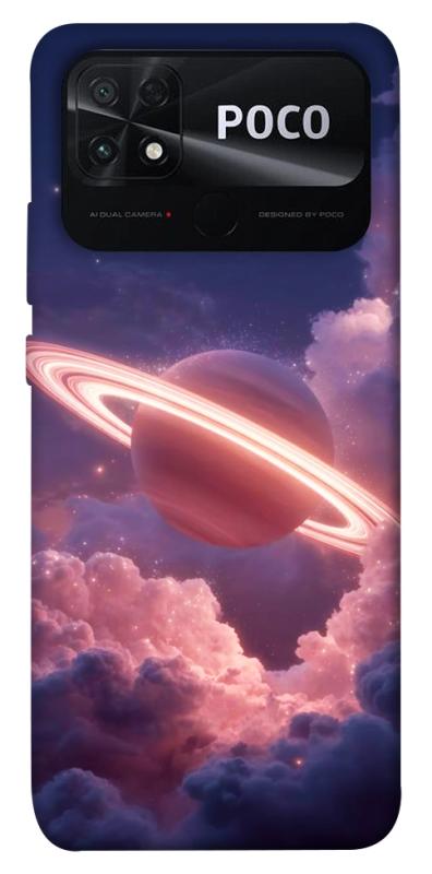 Чехол itsPrint Pink Saturn для Xiaomi Poco C40, космос, купить оптом с доставкой
