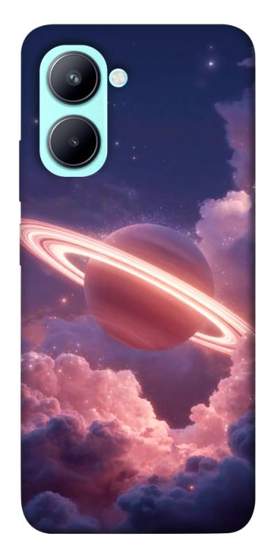 Чехол itsPrint Pink Saturn для Realme C33, космос, купить оптом с доставкой