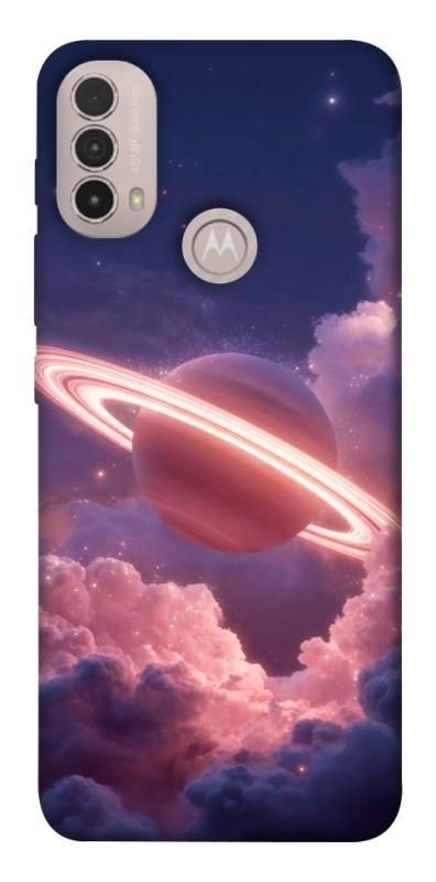 Чехол itsPrint Pink Saturn для Motorola Moto E40, космос, купить оптом с доставкой