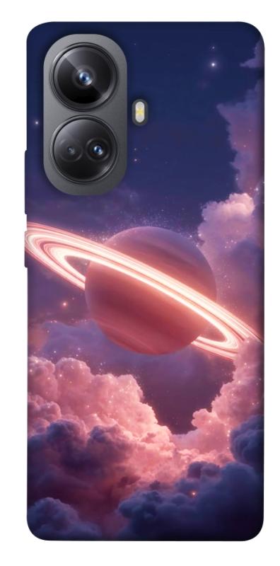 Чехол itsPrint Pink Saturn для Realme 10 Pro+, космос, купить оптом с доставкой