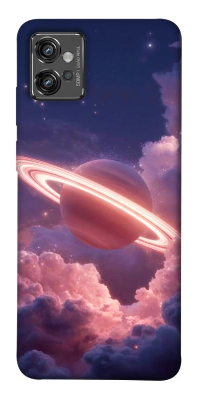 Чехол itsPrint Pink Saturn для Motorola Moto G32, космос, купить оптом с доставкой