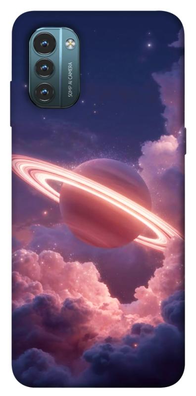 Чехол itsPrint Pink Saturn для Nokia G21, космос, купить оптом с доставкой