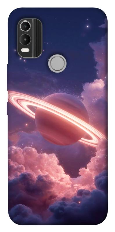 Чехол itsPrint Pink Saturn для Nokia C21 Plus, космос, купить оптом с доставкой