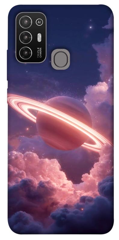 Чехол itsPrint Pink Saturn для ZTE Blade A52, космос, купить оптом с доставкой