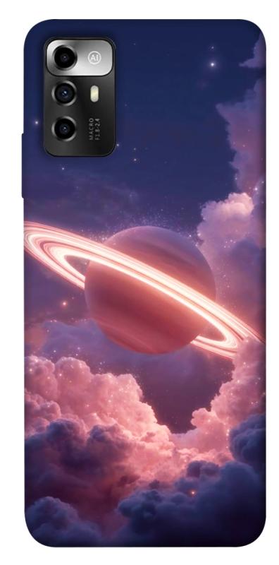 Чехол itsPrint Pink Saturn для ZTE Blade A72, космос, купить оптом с доставкой