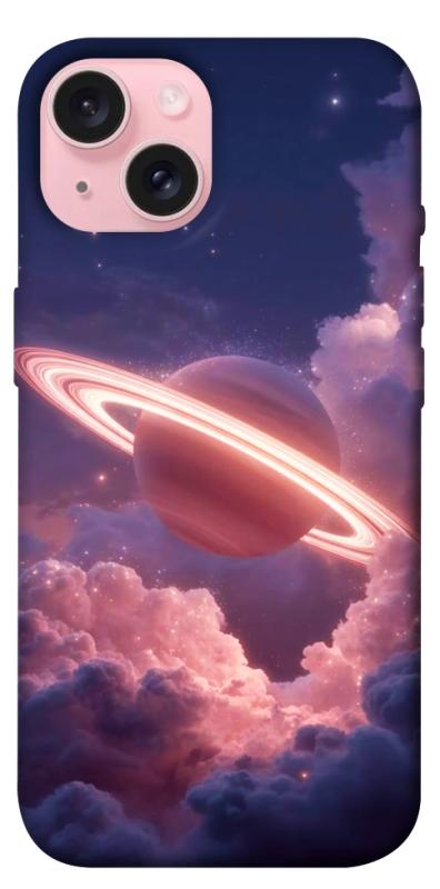 Чехол itsPrint Pink Saturn для Apple iPhone 15 (6.1"), космос, купить оптом с доставкой