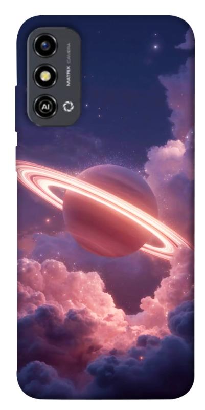 Чехол itsPrint Pink Saturn для ZTE Blade A53, космос, купить оптом с доставкой