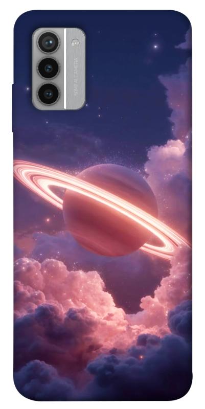 Чехол itsPrint Pink Saturn для Nokia G42, космос, купить оптом с доставкой
