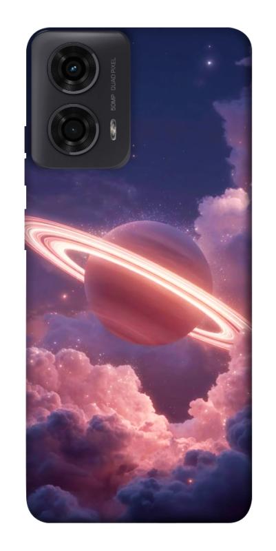 Чехол itsPrint Pink Saturn для Motorola Moto G24, космос, купить оптом с доставкой