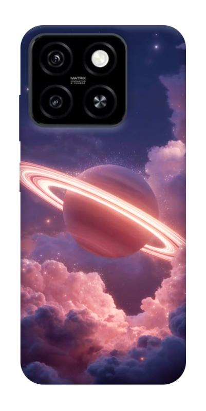 Чехол itsPrint Pink Saturn для ZTE Blade A55 4G, космос, купить оптом с доставкой