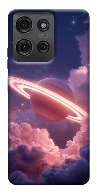 Чехол itsPrint Pink Saturn для Motorola Moto G75 5G, космос, купить оптом с доставкой