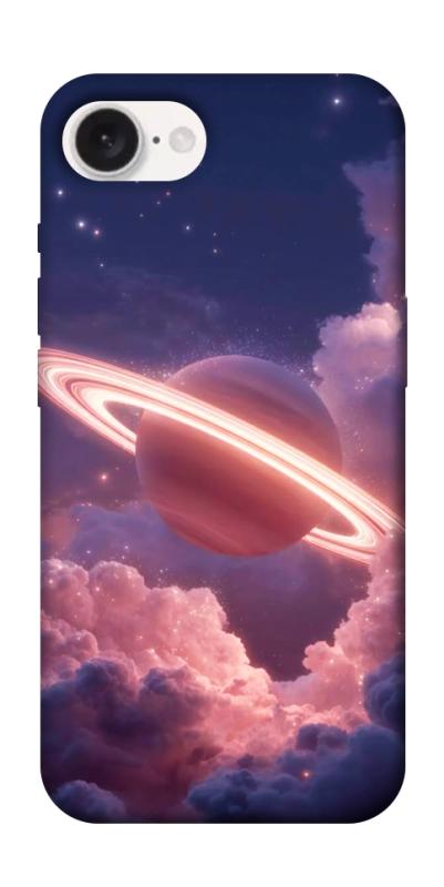 Чехол itsPrint Pink Saturn для Apple iPhone 16e (6.1"), космос, купить оптом с доставкой