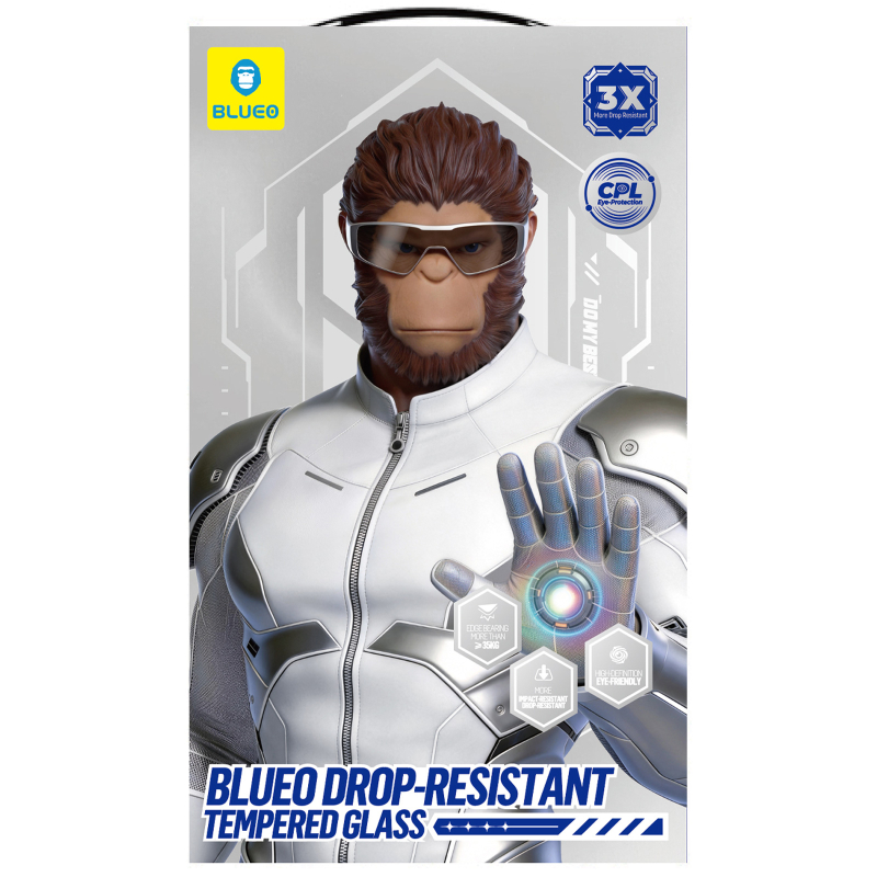 Защитное 2.5D стекло Blueo Drop-Resistant (35+ KG) для Apple iPhone 17 Pro Max / 16 Pro Max 6.9 на картинке №4