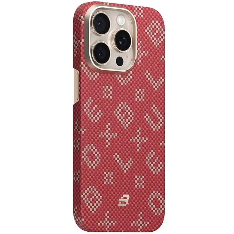 TPU+PC чехол Blueo Gilded Tactile Woven with Magnetic Fit для Apple iPhone 15 Pro (6.1"), Red, TPU+PC, купить оптом с доставкой