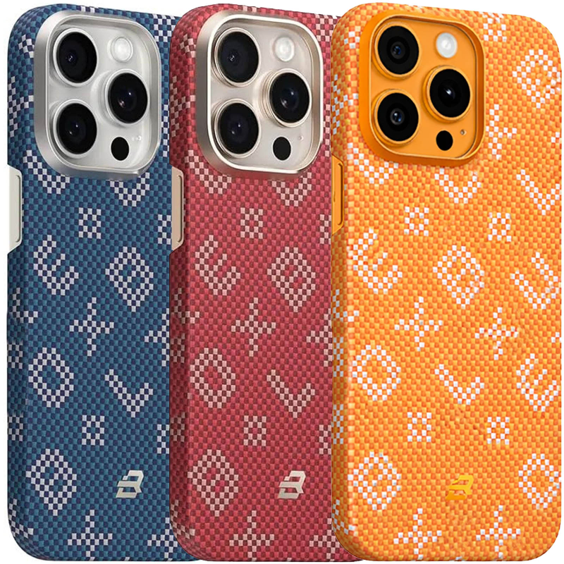 TPU+PC чехол Blueo Gilded Tactile Woven with Magnetic Fit для Apple iPhone 15 Pro Max (6.7"), TPU+PC, купить оптом с доставкой