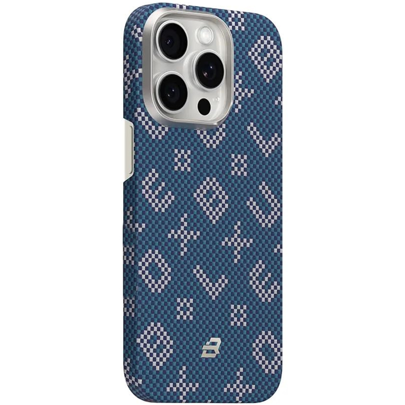 TPU+PC чехол Blueo Gilded Tactile Woven with Magnetic Fit для Apple iPhone 15 Pro Max (6.7"), Blue, TPU+PC, купить оптом с доставкой