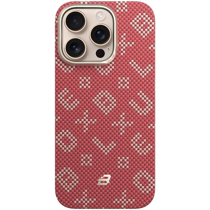 TPU+PC чехол Blueo Gilded Tactile Woven with MagSafe для Apple iPhone 16 Pro (6.3) на картинке №2