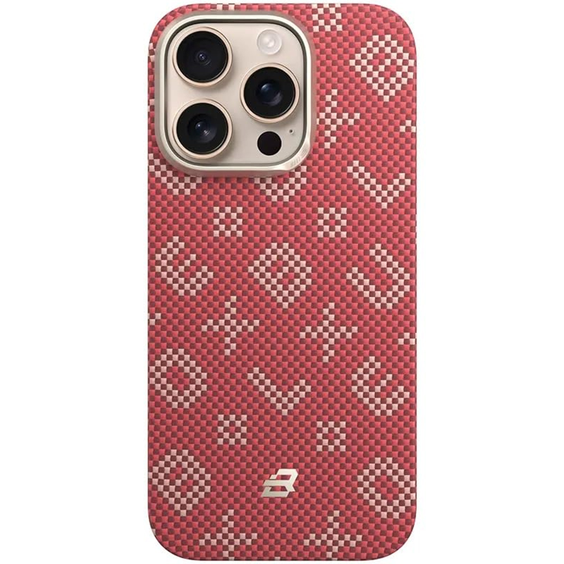 TPU+PC чехол Blueo Gilded Tactile Woven with Magnetic Fit для Apple iPhone 16 Pro Max (6.9"), Red 1, TPU+PC, купить оптом с доставкой