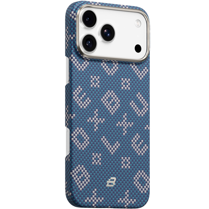 TPU+PC чехол Blueo Gilded Tactile Woven with Magnetic Fit для Apple iPhone 17 Pro (6.3"), Blue, TPU+PC, купить оптом с доставкой