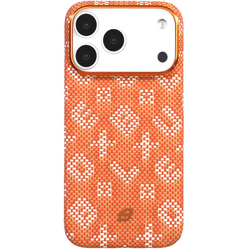 TPU+PC чехол Blueo Gilded Tactile Woven with MagSafe для Apple iPhone 17 Pro (6.3) на картинке №4