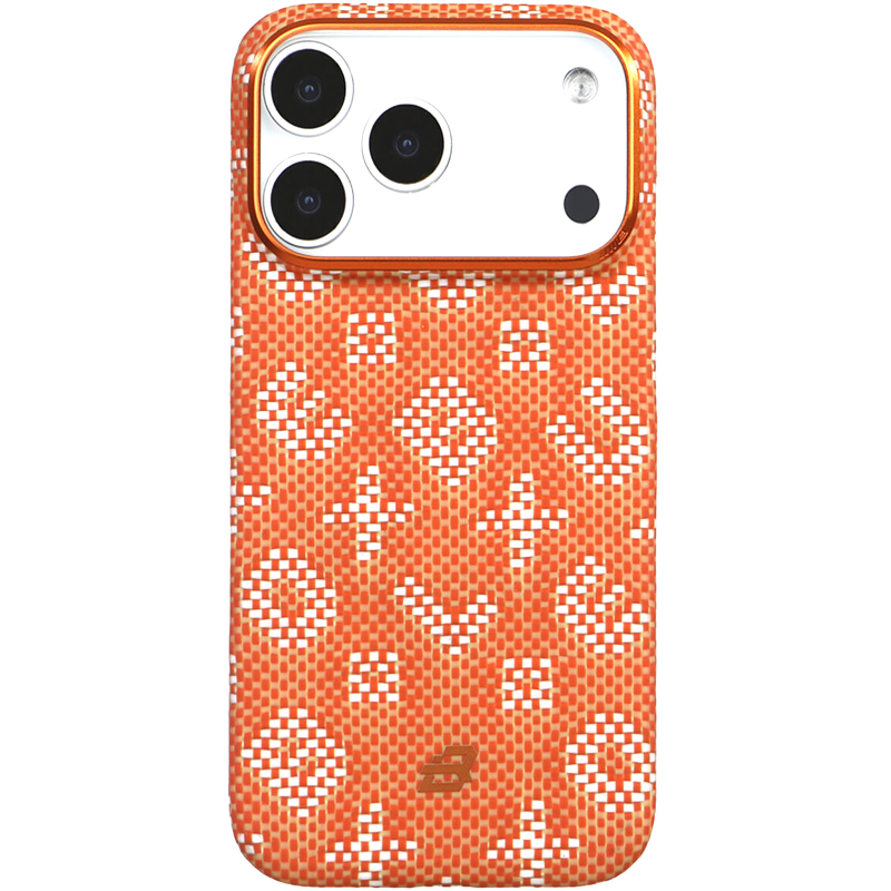 TPU+PC чехол Blueo Gilded Tactile Woven with Magnetic Fit для Apple iPhone 17 Pro (6.3"), Orange 3, TPU+PC, купить оптом с доставкой