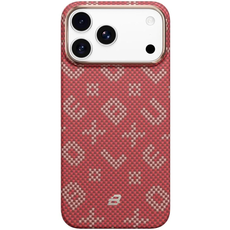 TPU+PC чехол Blueo Gilded Tactile Woven with MagSafe для Apple iPhone 17 Pro Max (6.9) на картинке №3