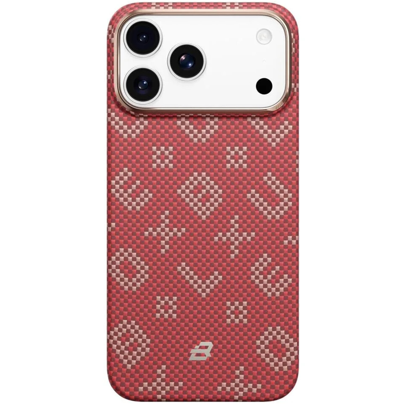 TPU+PC чехол Blueo Gilded Tactile Woven with Magnetic Fit для Apple iPhone 17 Pro Max (6.9"), Red 2, TPU+PC, купить оптом с доставкой