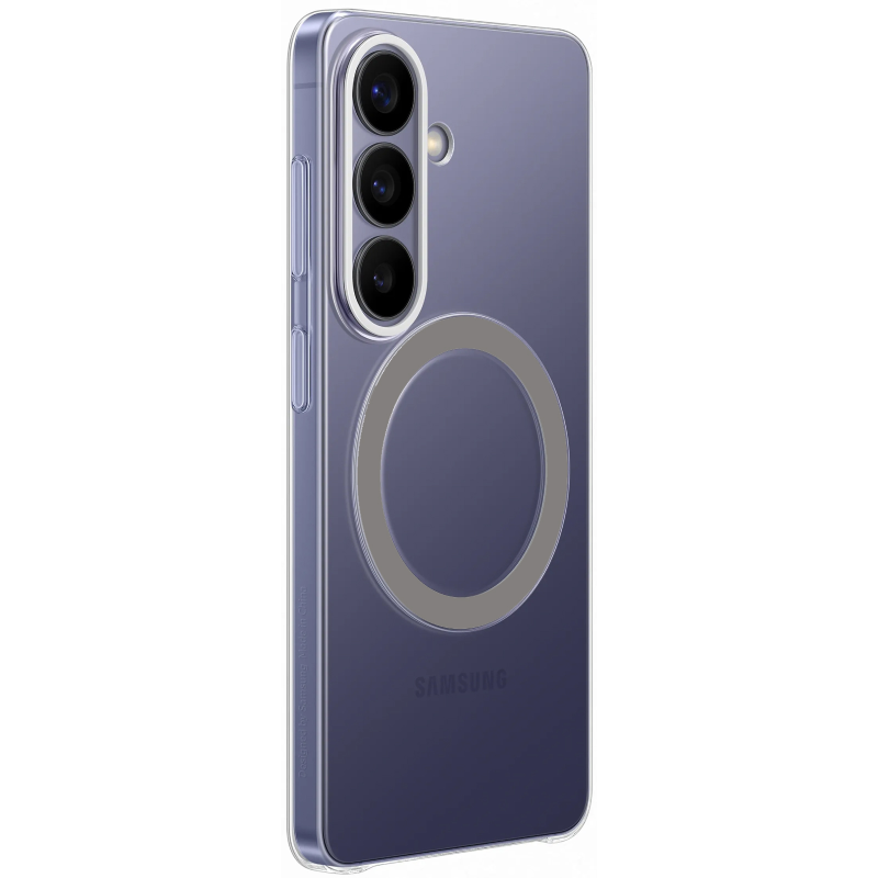 Чехол PC Clear Magnet Case (AAA) with Magnetic Fit для Samsung Galaxy S25+, Clear / Grey, Пластик, купить оптом с доставкой