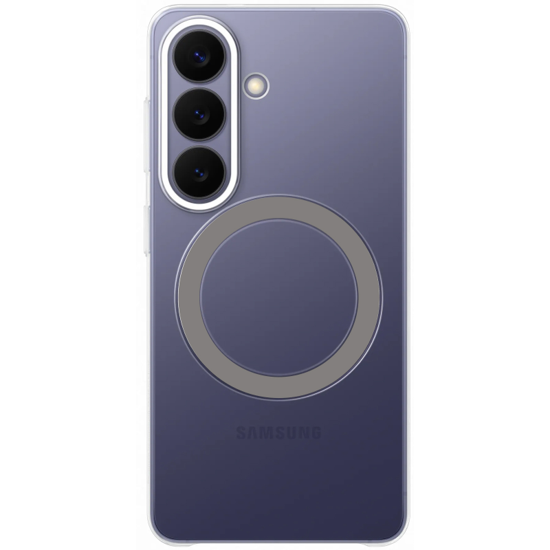 Чехол PC Clear Magnet Case (AAA) with Magnetic Fit для Samsung Galaxy S25+, Clear / Grey 1, Пластик, купить оптом с доставкой