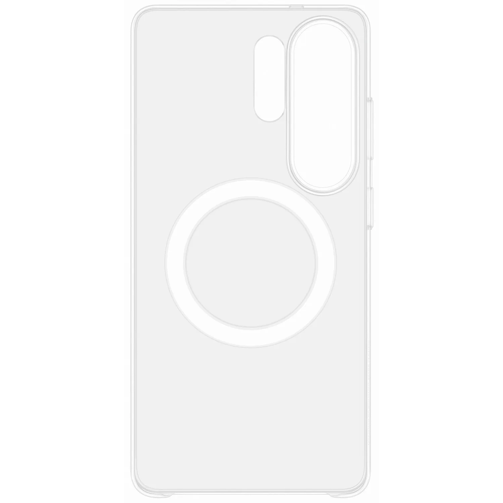Чехол PC Clear Magnet Case (AAA) with Magnetic Fit для Samsung Galaxy S26 Ultra, Clear / White 3, Пластик, купить оптом с доставкой