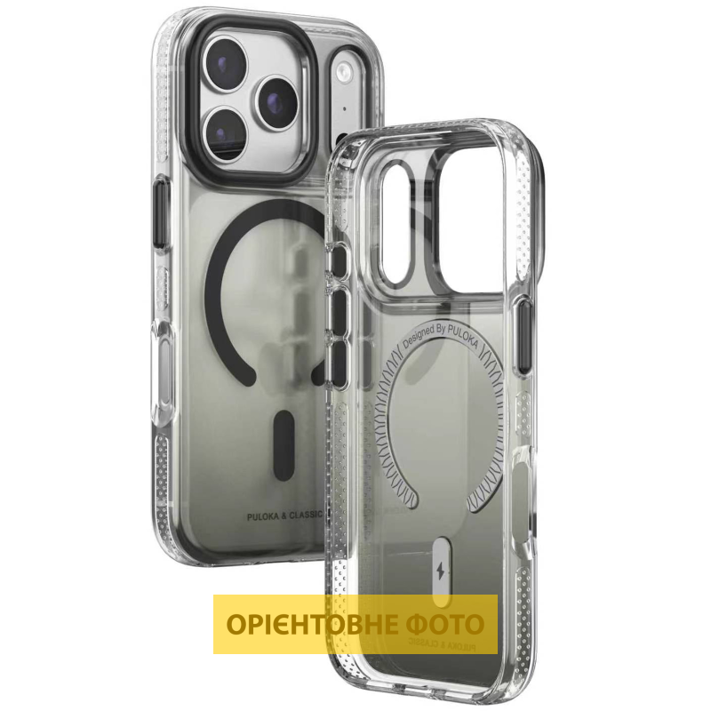 Чехол TPU+PC Puloka Resplendent with MagSafe для Apple iPhone 16 Pro Max (6.9"), Black 1, TPU+PC, купить оптом с доставкой