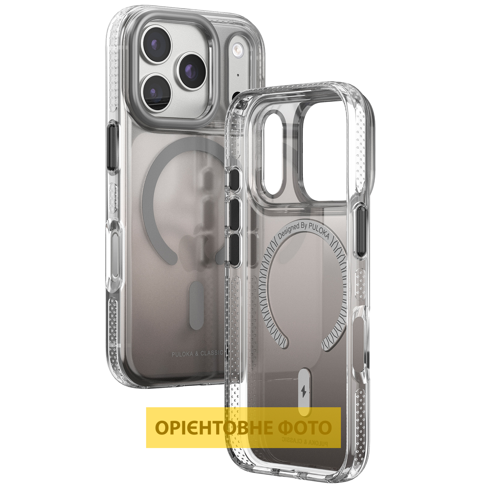 Чохол TPU+PC Puloka Resplendent with Magnetic Fit для Apple iPhone 17 (6.3"), Dark Grey 1, TPU+PC, купити оптом з доставкою