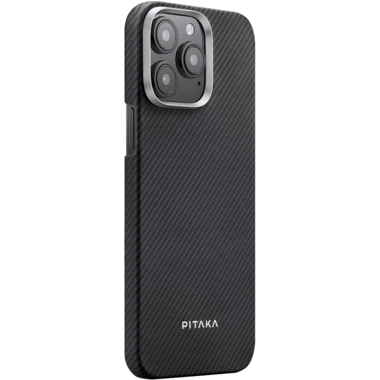 Чехол Aramid Fiber PTK Premium with MagSafe (NFC) для Apple iPhone 15 Pro (6.1"), Black / Grey, Карбон, купить оптом с доставкой