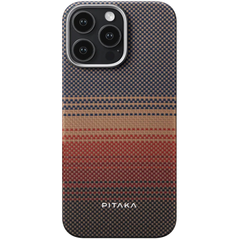 Чехол Aramid Fiber PTK Premium with MagSafe (NFC) для Apple iPhone 15 Pro (6.1"), Sunset 1, Карбон, купить оптом с доставкой