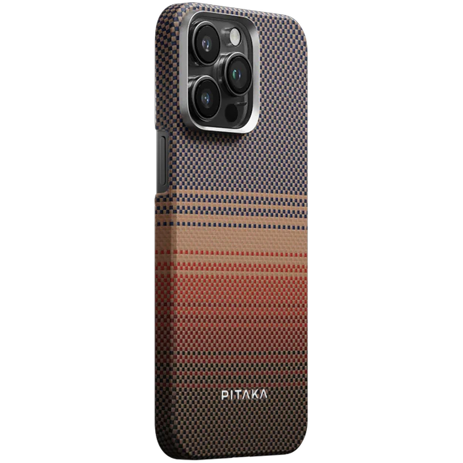 Чехол Aramid Fiber PTK Premium with MagSafe (NFC) для Apple iPhone 15 Pro Max (6.7"), Sunset, Карбон, купить оптом с доставкой
