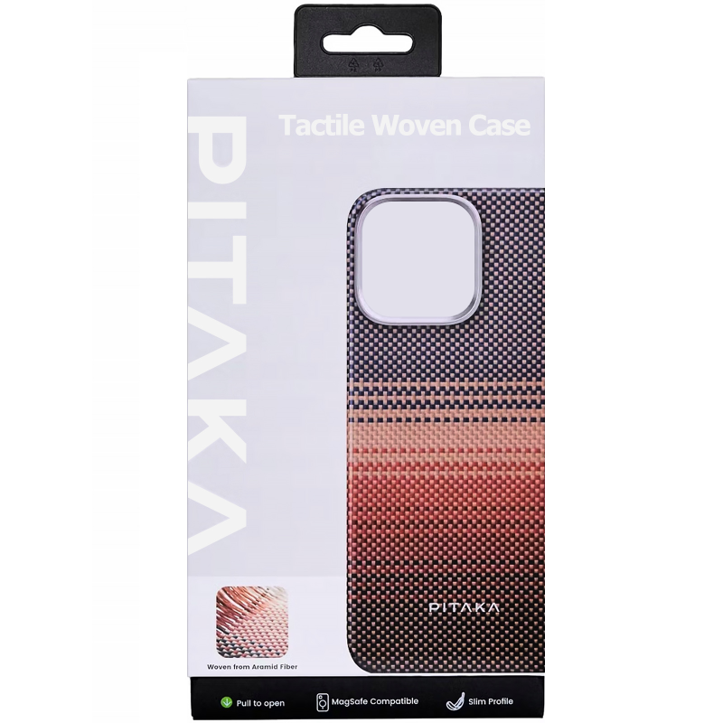 Чехол Aramid Fiber PTK Premium with MagSafe (NFC) для Apple iPhone 15 Pro Max (6.7"), Sunset 2, Карбон, купить оптом с доставкой