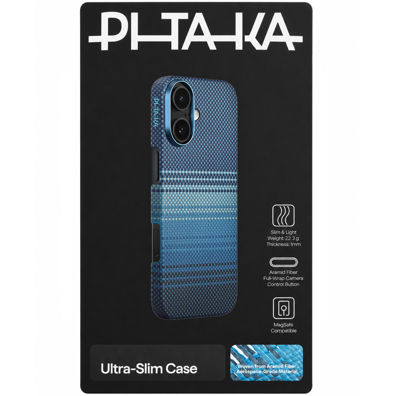 Чехол Aramid Fiber PTK Premium with MagSafe (NFC) для Apple iPhone 17 (6.3"), Moonrise 2, Карбон, купить оптом с доставкой