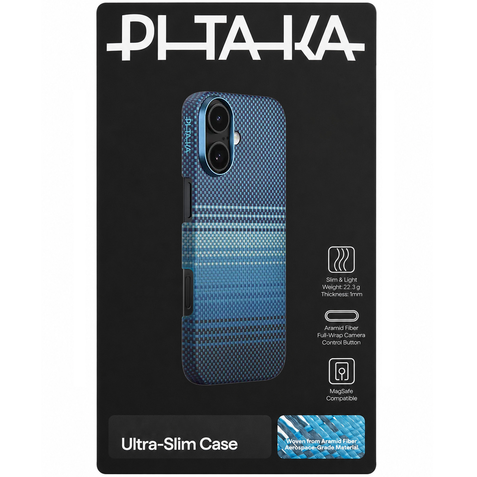 Чехол Aramid Fiber PTK Premium with MagSafe (NFC) для Apple iPhone 17 (6.3"), Moonrise 2, Карбон, купить оптом с доставкой