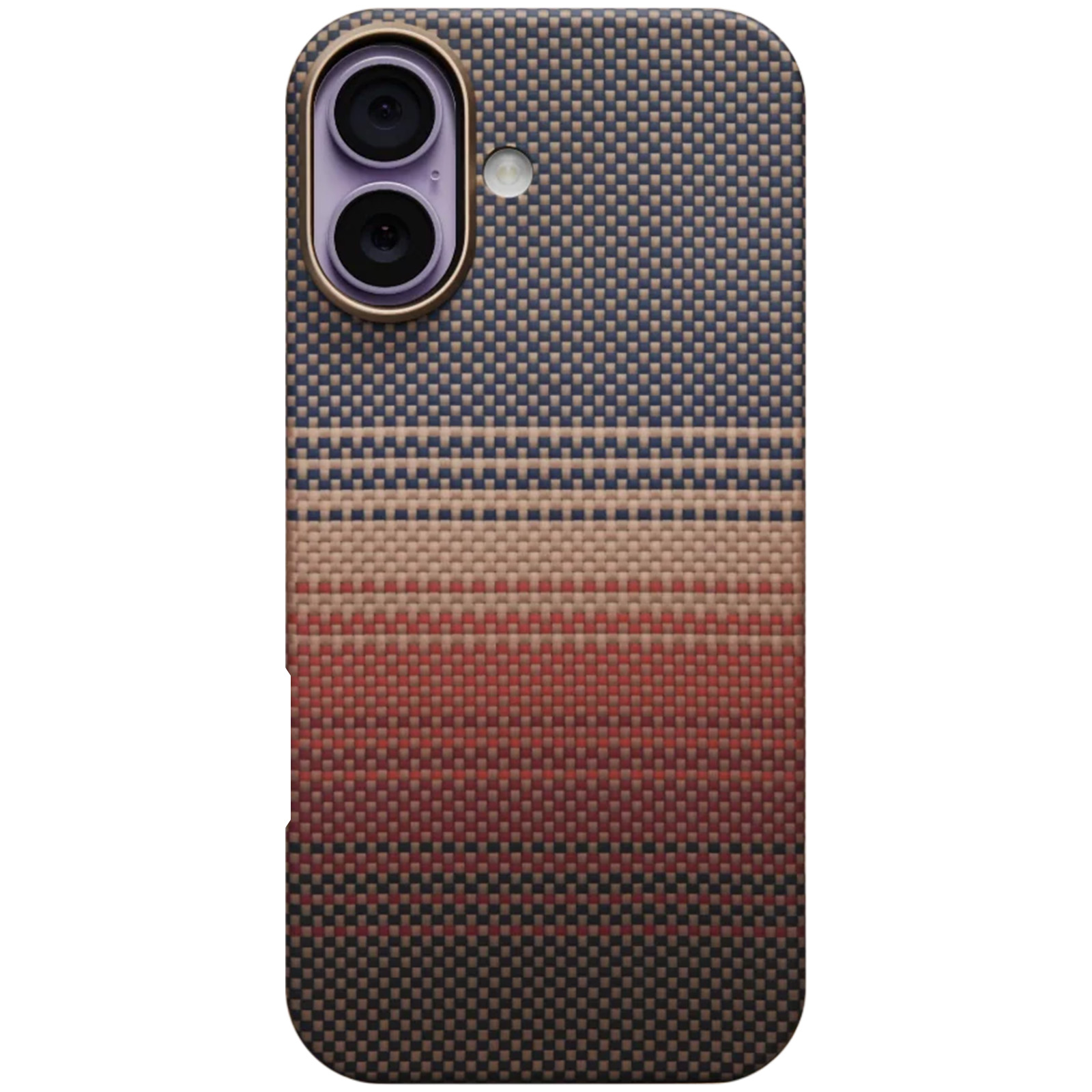 Чехол Aramid Fiber PTK Premium with MagSafe (NFC) для Apple iPhone 17 (6.3"), Sunset 1, Карбон, купить оптом с доставкой